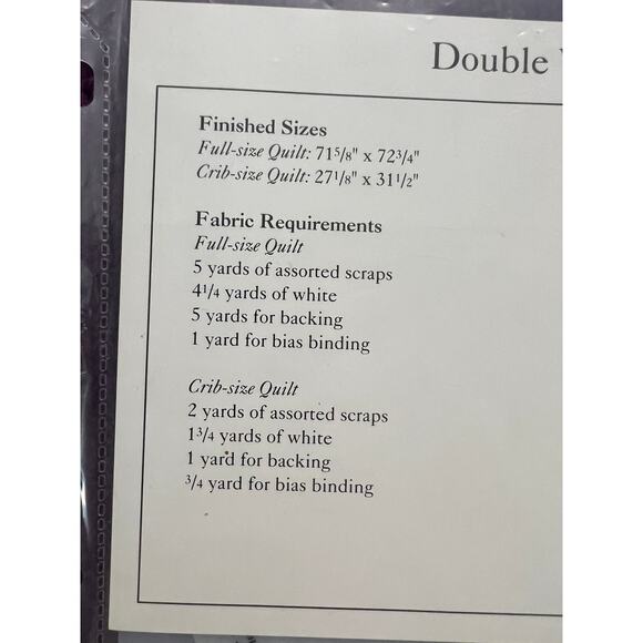 quilt pattern double wedding ring pattern with vinyl templates - Picture 5 of 5